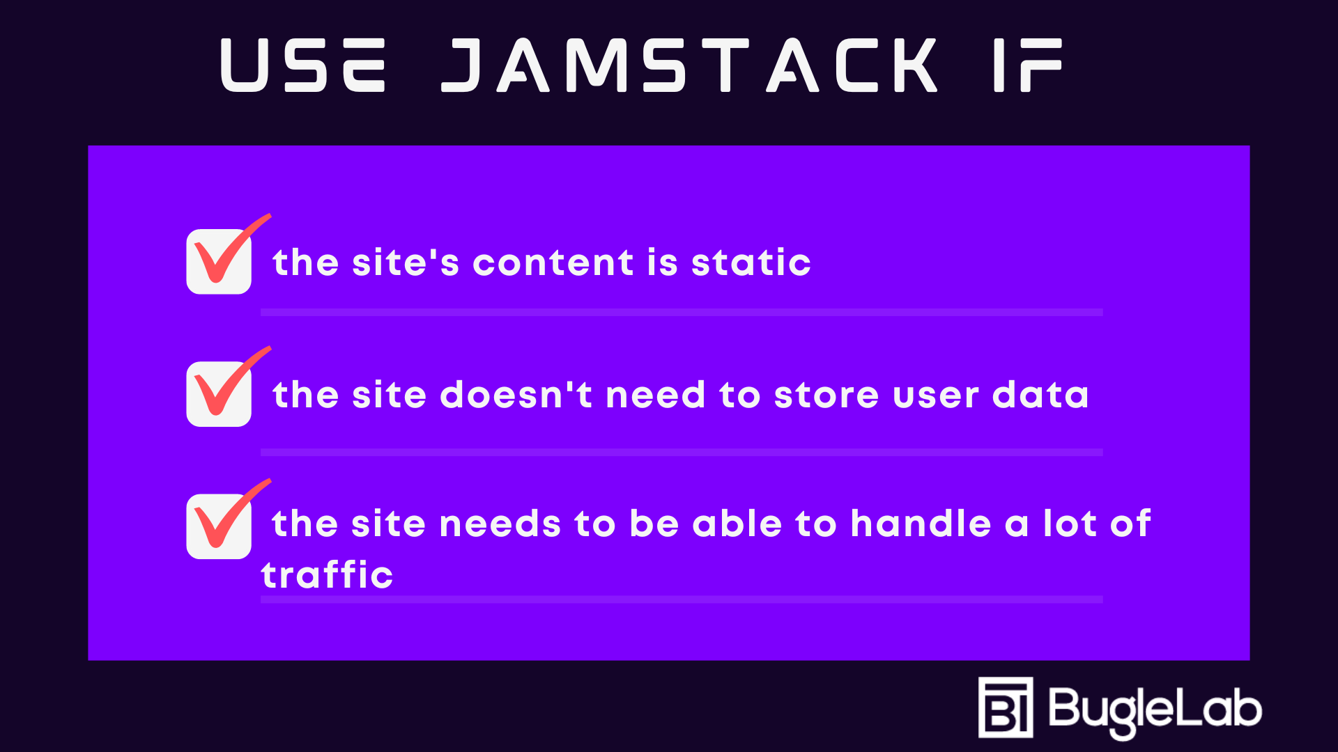 When to use Jamstack